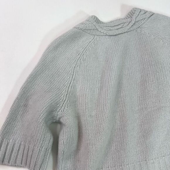 Lauren Ralph Lauren Cardigan Womens Medium Gray Short Sleeve Knit wool angora - Picture 9 of 10